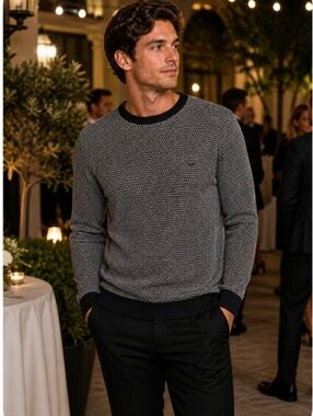 Aiopeson Brand Cotton Sweater Men Fashion Casual Pullovers Size Small City Style